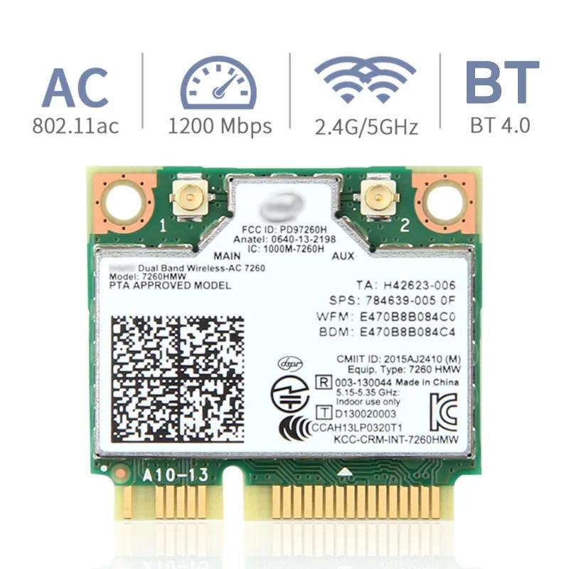  7260  ī,   ̴ PCI-E 2.4G, 5Ghz,  ȣȯ, 802.11ac, a, b, g ׳, 7260HMW